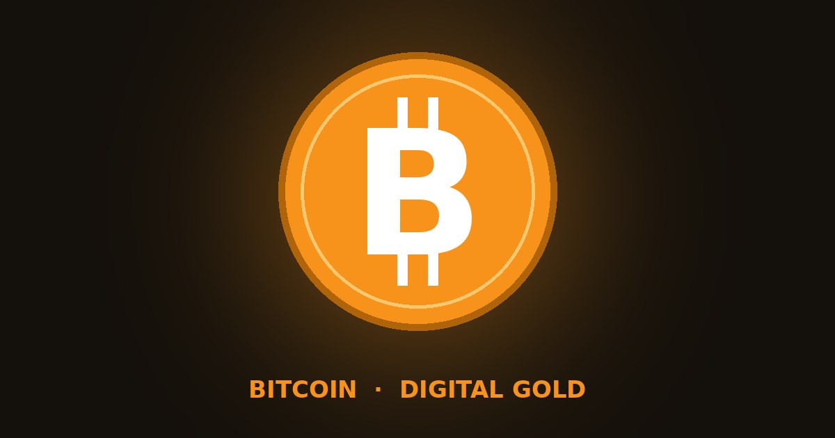 A gold physical Bitcoin coin on a dark background